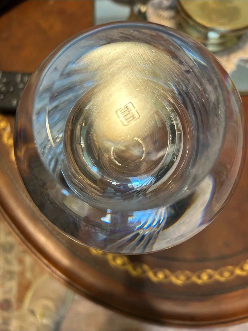HOYA Japan Heavy 6.4lb Lead Crystal Vase 9.75